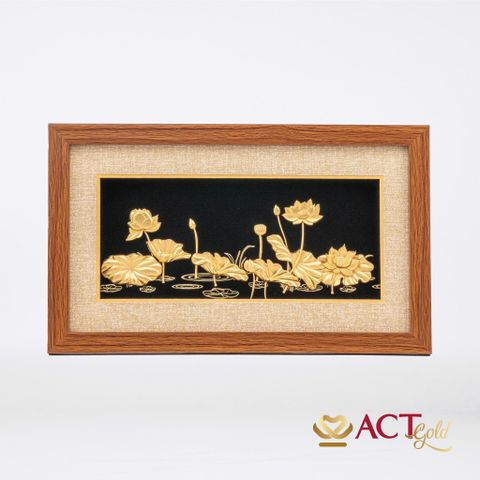 Tranh & Biểu Trưng Hoa Sen Dát Vàng – Biểu Tượng Thanh Cao & Thịnh Vượng