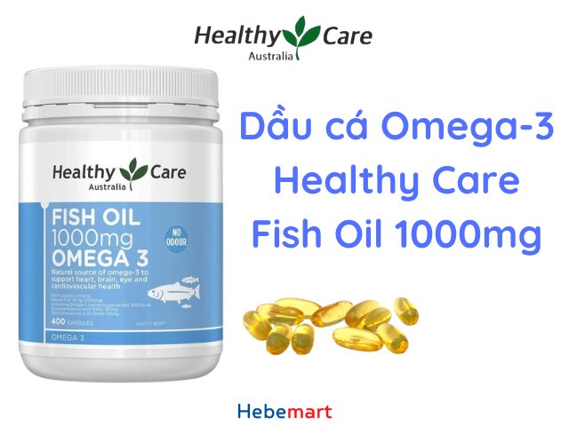 dầu cá healthy care fish oil 1000mg omega-3