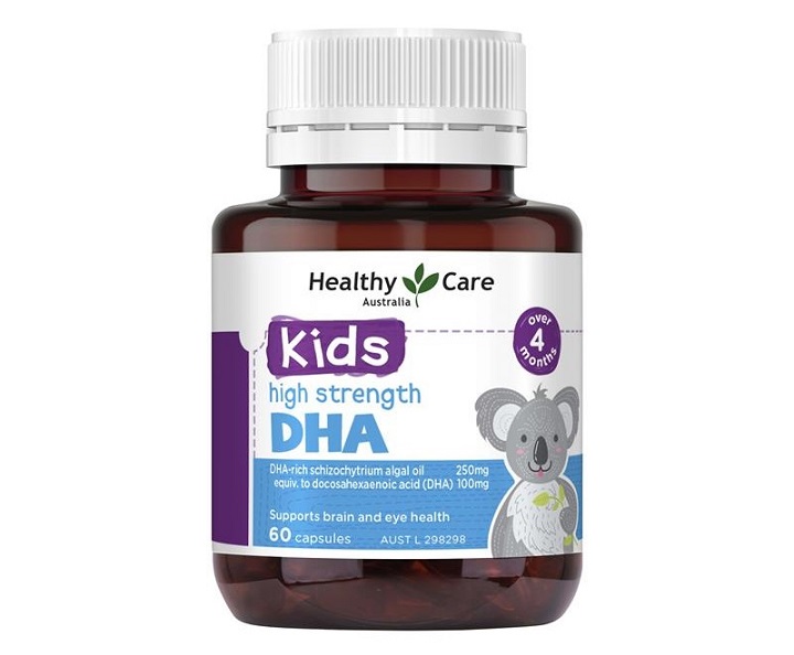 Viên uống DHA Kids Healthy Care bổ sung DHA cho bé 60 viên mẫu mới Úc