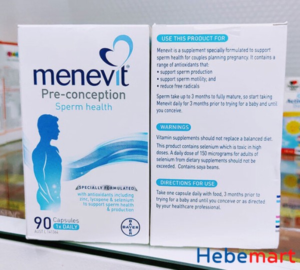 Menevit hỗ trợ sức khỏe tinh trùng cho các cặp vợ chồng đang có kế hoạch mang thai