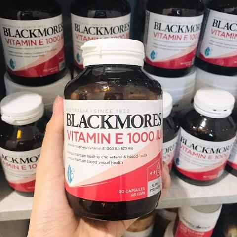 Viên uống Vitamin E Blackmore 1000IU 30 viên của Úc bổ sung hàm lượng vitamin E cần thiết cho cơ thể