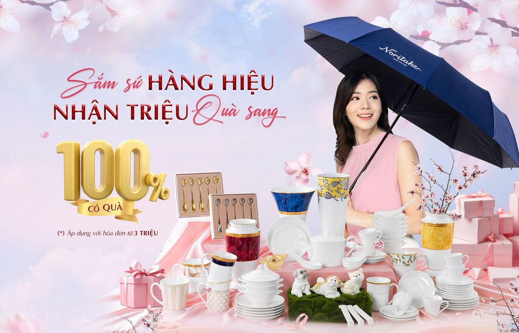 SẮM SỨ HÀNG HIỆU – NHẬN TRIỆU QUÀ SANG: SIÊU KHUYẾN MÃI THÁNG 4/2025 TỪ NORITAKE VIỆT NAM