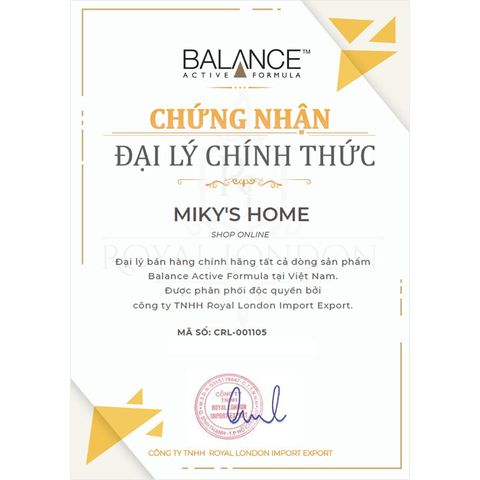 Chúc mừng Miky's Home chính thức trở thành Đại lý phân phối chính hãng của nhãn hàng Balance Active Formula