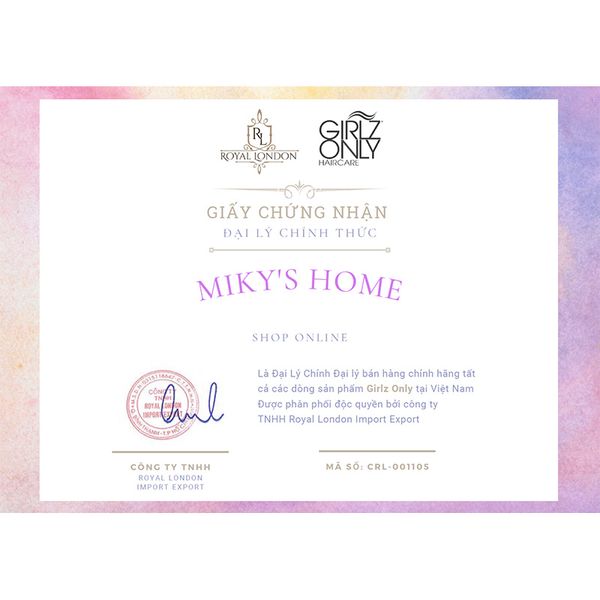  Miky's Home chính thức trở thành Đại lý phân phối chính hãng của nhãn hàng Girlz Only - UK 