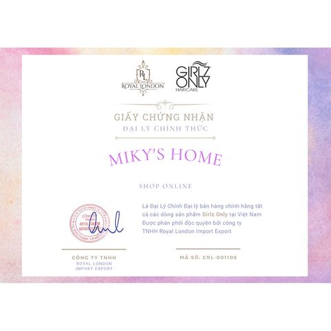 Chúc mừng Miky's Home chính thức trở thành Đại lý phân phối chính hãng của nhãn hàng Girlz Only - UK