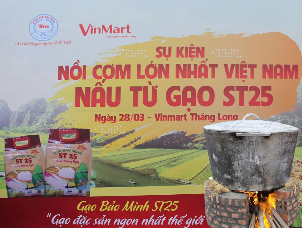 Công ty Bảo Minh thành công xác lập Kỷ lục 'Nồi cơm lớn nhất Việt Nam nấu từ gạo ST25'