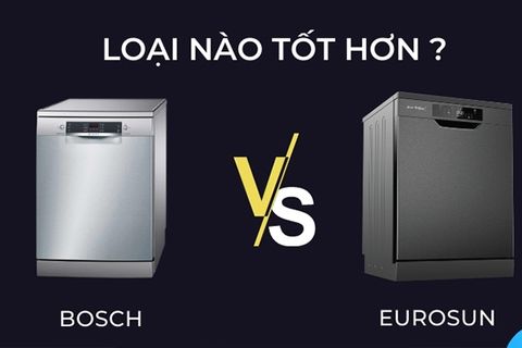 So sánh máy rửa bát Bosch và Eurosun