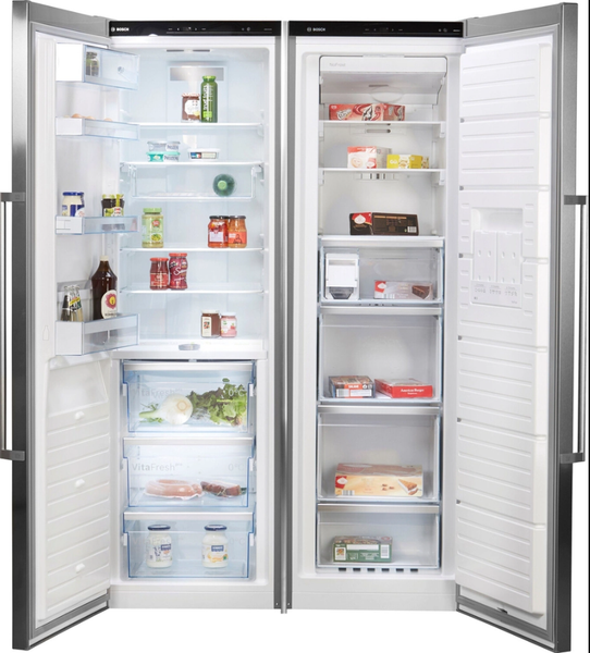 Ảnh bên trong tủ lạnh side by side Bosch