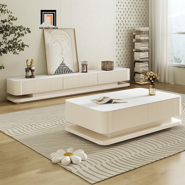 bàn trà sofa phòng khách chữ nhật 1m x 60 màu trắng, bàn sofa gia đình sang trọng