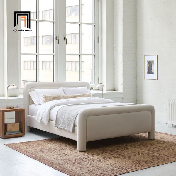 giường ngủ, giường, giường ngủ gia đình sang trọng, giường ngủ 1m6 x 2m, giường bọc vải mềm