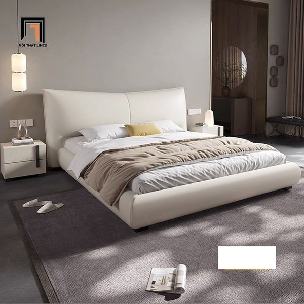 giường, giường ngủ, giường bọc da hiện đại, giường ngủ 1m6 x 2m, giường ngủ sang trọng