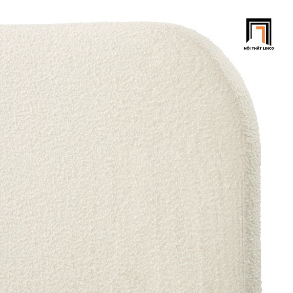 giường ngủ vải lông cừu, giường ngủ trắng kem giường bọc nệm 1m6 x 2m, giường ngủ giá rẻ