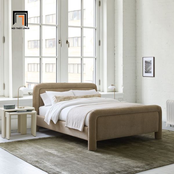 giường ngủ, giường, giường ngủ gia đình sang trọng, giường ngủ 1m6 x 2m, giường bọc vải mềm