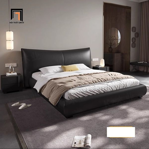 giường, giường ngủ, giường bọc da hiện đại, giường ngủ 1m6 x 2m, giường ngủ sang trọng