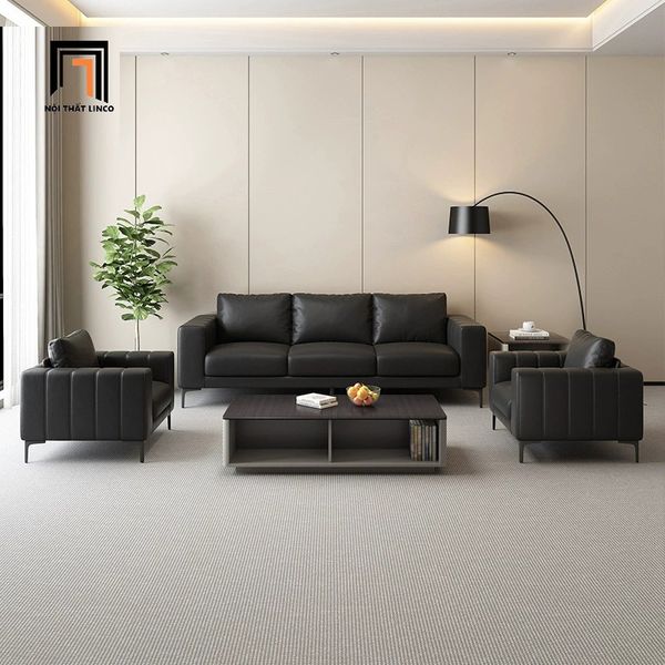sofa, ghế sofa, sofa băng da chống trầy, sofa băng màu đen, ghế sofa băng 2m1, sofa băng cao cấp