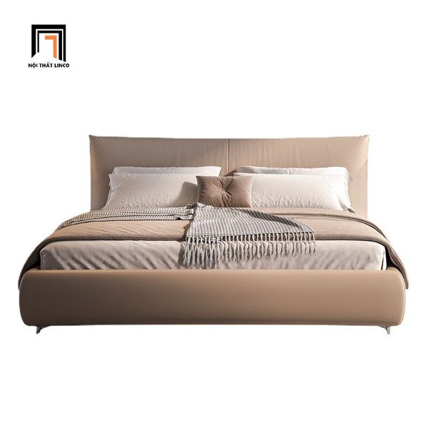 giường ngủ, giường bọc da, giường ngủ cao cấp, giường ngủ sang trọng 1m6 x 2m, giường ngủ chung cư