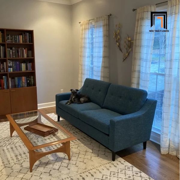 sofa, ghế sofa, sofa băng, sofa văng, ghế sofa vải nỉ xanh lá, sofa băng giá rẻ, sofa băng nhỏ gọn 1m9