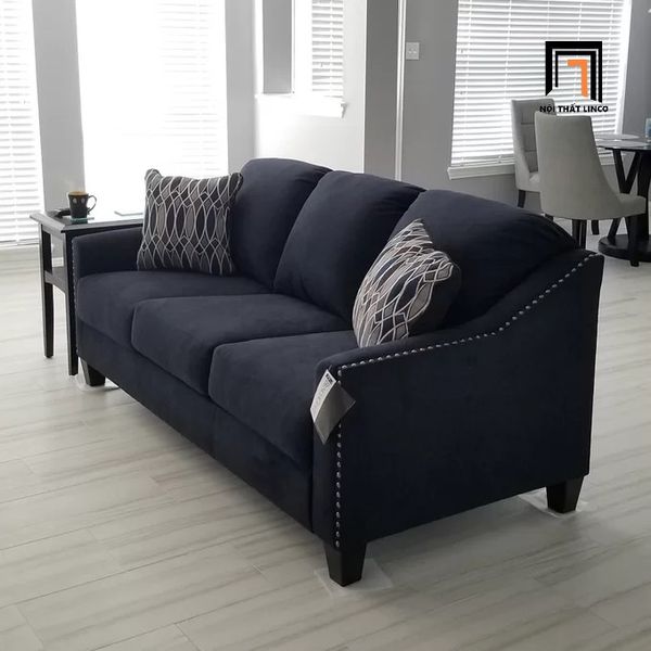 sofa băng, sofa văng, ghế sofa băng dài 2m, sofa băng đóng nút đinh dù bạc, ghế sofa phòng khách đẹp