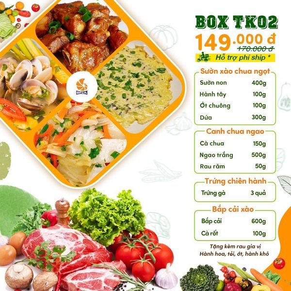 BOX thực phẩm sạch 149k