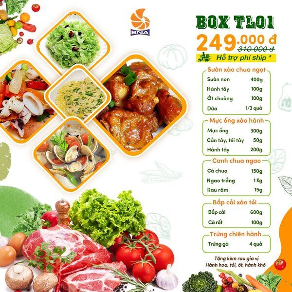 BOX thực phẩm sạch 249k