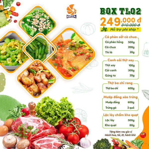 BOX thực phẩm sạch 249k