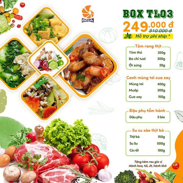 BOX thực phẩm sạch 249k