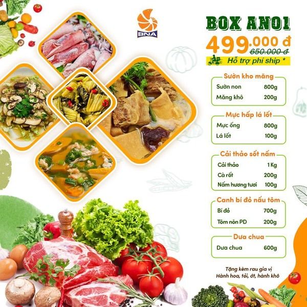 BOX thực phẩm sạch 499k