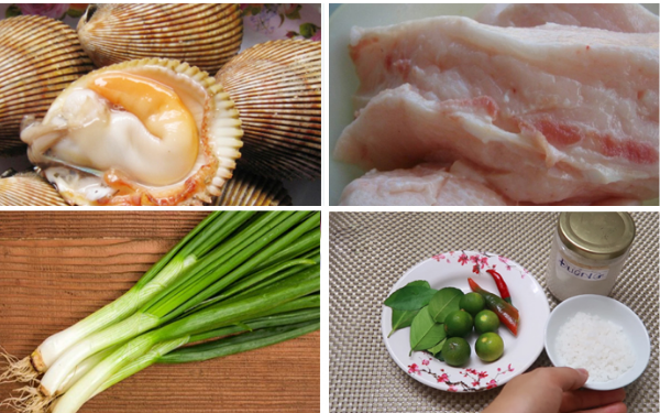 sò dương nướng mỡ hành