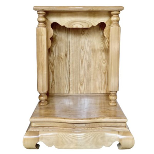 Mẫu bàn thờ Ông Địa đẹp gỗ sồi cột cao cấp