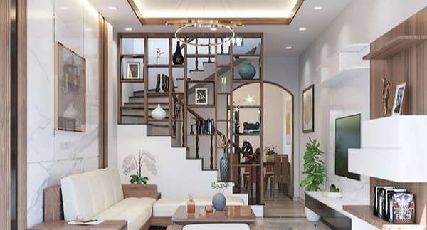 Vách cầu thang chính là giải pháp lưu thông dẫn khí năng lượng trong nhà