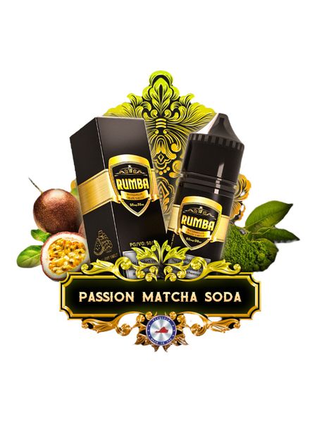 Tinh dầu salt nic Rumba Passion Matcha Soda: Soda matcha chanh dây lạnh