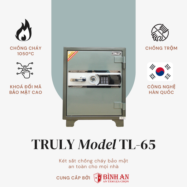 Két sắt TRULY TL-65 (145kg) An Toàn Bảo Mật Chống Cháy