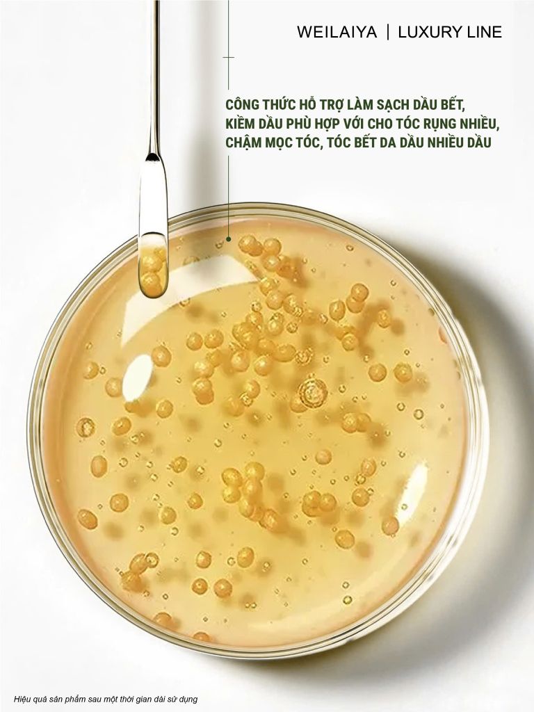 kết cấu dầu gội gừng xanh weilaiya