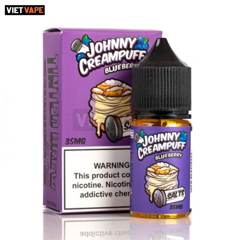 Johnny Creampuff Việt Quất Salt Nic 30ml Tinh Dầu Vape