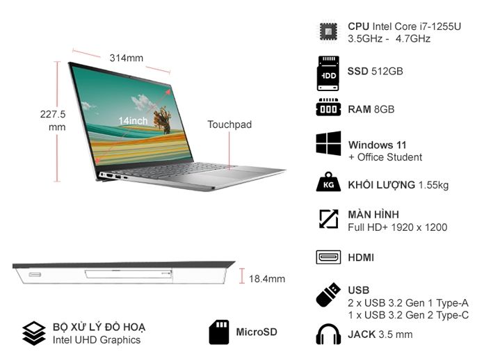 laptop Dell Inspiron 14 5420 DGDCG2