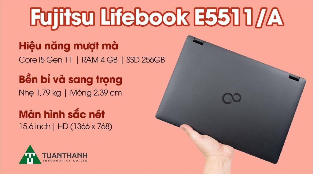 Laptop Fujitsu LIFEBOOK E5511/A (L0E5511VN00000012)