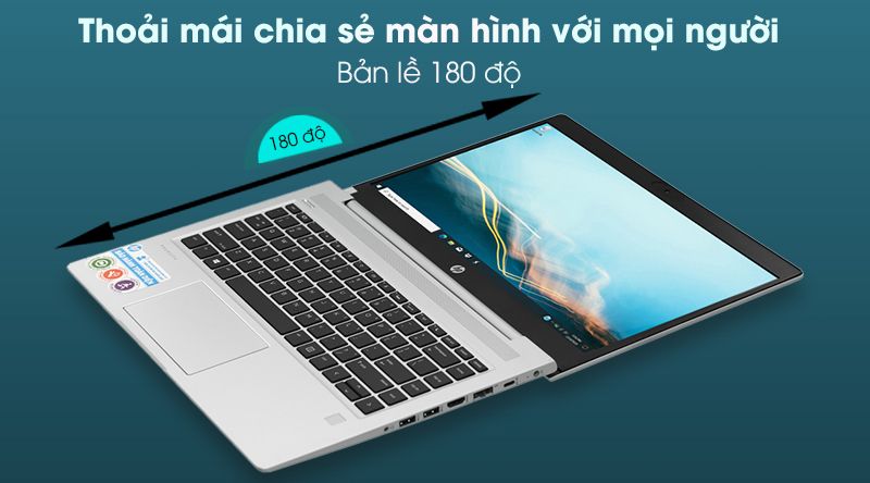 Laptop HP Probook 445 G7 1A1A7PA bản lề mở 180 độ