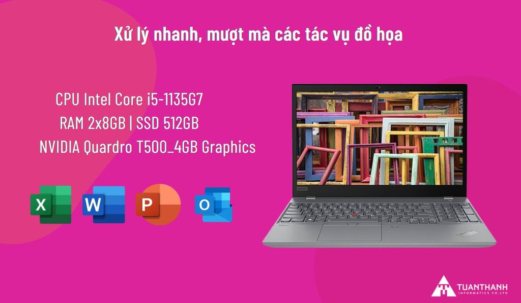 Hiệu năng mạnh mẽ của laptop Lenovo ThinkPad P15s G2 T 20W600CKVN