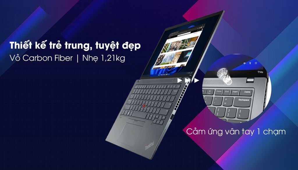 Laptop Lenovo ThinkPad T14s Gen 3 thiết kế tuyệt đẹp