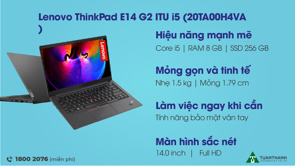 laptop Lenovo ThinkPad E14 Gen 2-ITU - 20TA00H4VA