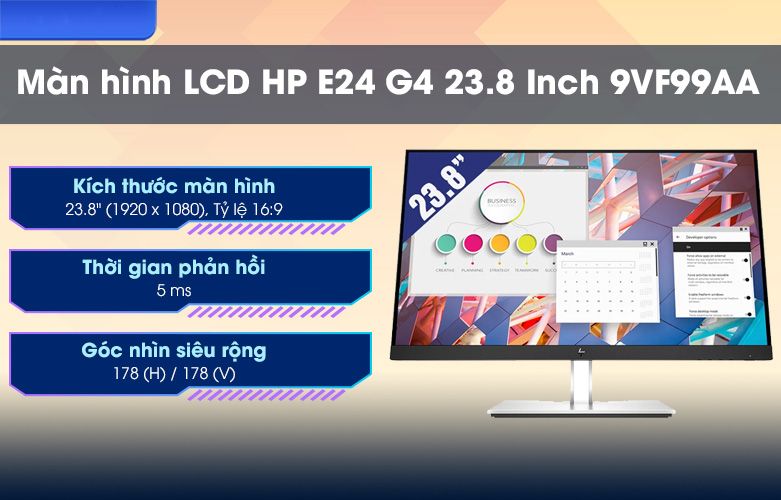 Đánh giá màn hình HP E24 G4 23.8 inch 9VF99AA