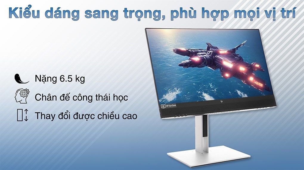 Thiết kế màn hình HP E24mv G4 hiện đại, sang trọng