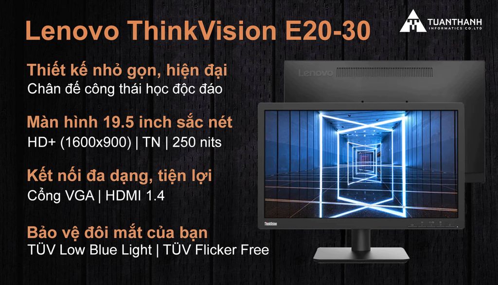 Đánh giá màn hình máy tính Lenovo ThinkVision E20-30 62F7KAR4WW