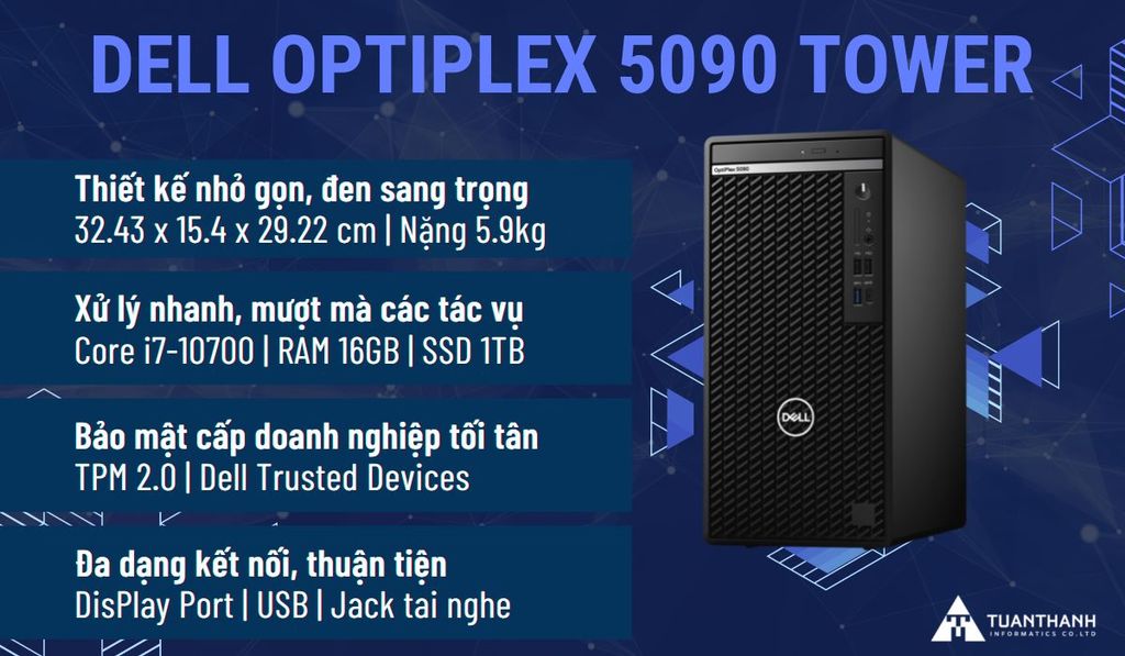 máy tính để bàn Dell OptiPlex 5090 Tower Core i7-10700