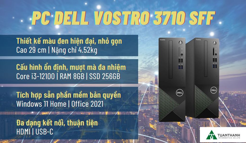 Đánh giá máy tính đồng bộ Dell Vostro 3710 i3 12100