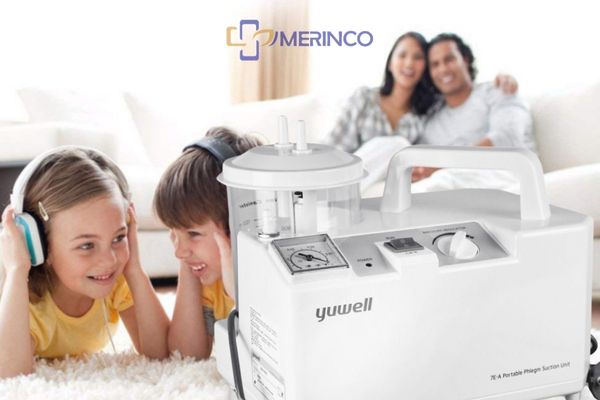 Máy hút đờm 1 bình Yuwell 7A-E có hút đờm ở cổ họng không?