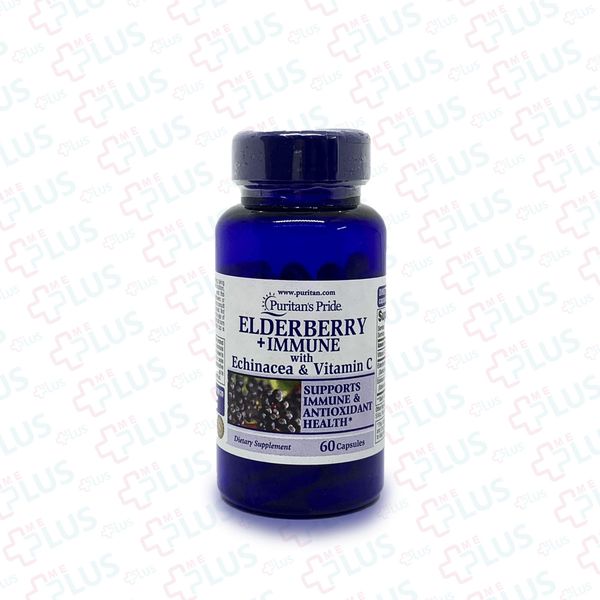 Viên uống tăng đề kháng Elderberry kết hợp với Echinacea và Vitamin C Puritan’s Pride 60 viên