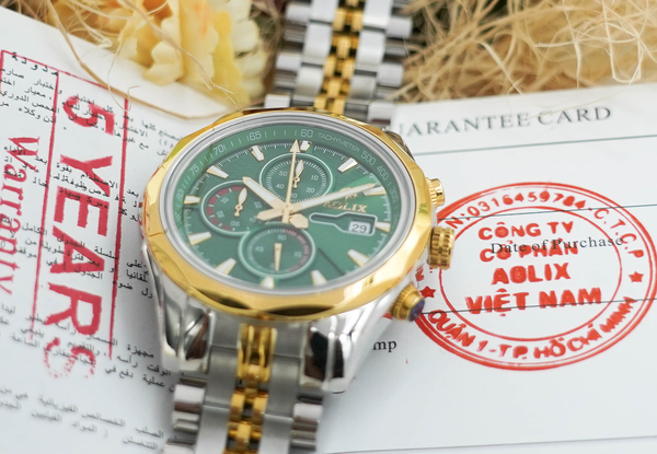 đồng hồ nam chronograph aolix al-7048g sapphire bảo hành chính hãng