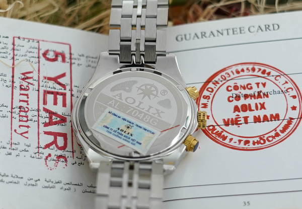 đồng hồ nam chronograph aolix al-7048g sapphire bảo hành chính hãng