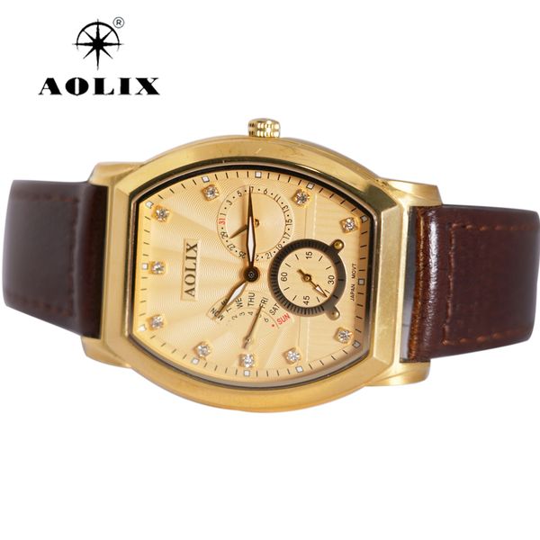 đồng hồ nam dây da aolix al-7062g